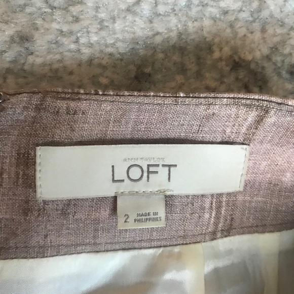 Ann Taylor Loft Tan/Brown Pencil Skirt Size 2 - Picture 5 of 8